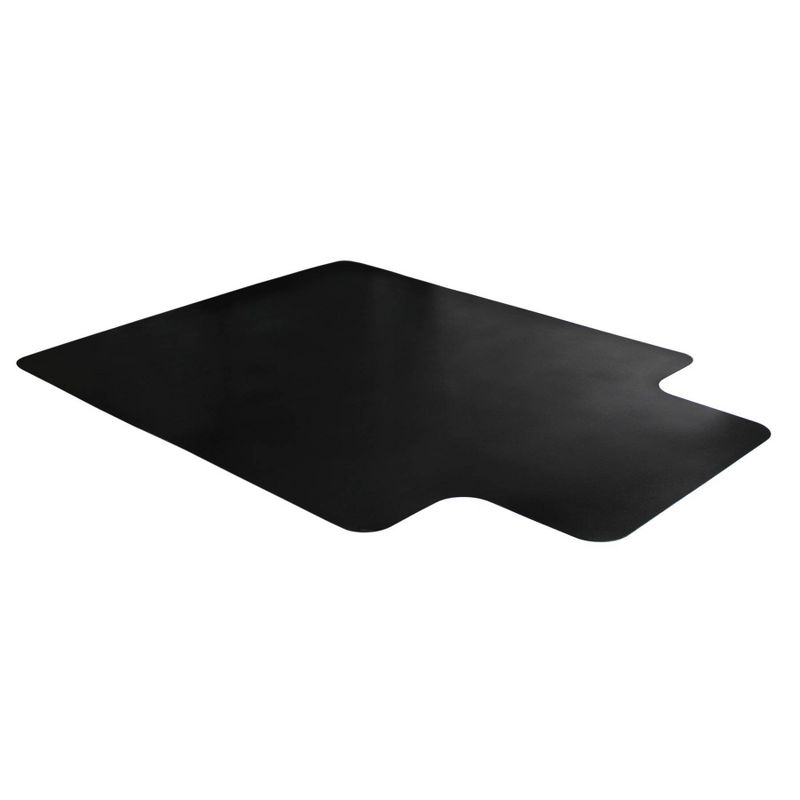 Vinyl Chair Mat for Hard Floors Lipped Black - Floortex, 1 of 12