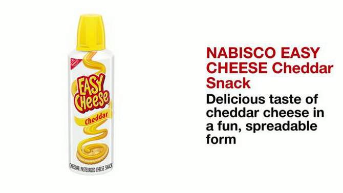Easy Cheese Cheddar Cheese Snack - 8oz, 2 of 19, play video