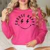 Simply Sage Market Women's Graphic Sweatshirt Choose Happy Lightning Eyes - 2 of 3