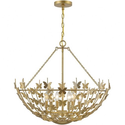 Savoy House Birch 6 - Light Pendant in  Burnished Brass