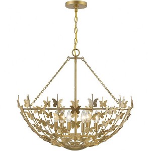 Savoy House Birch 6 - Light Pendant in  Burnished Brass - 1 of 4