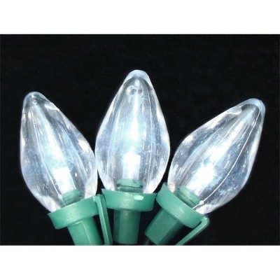 Brite Star 50ct LED C9 Christmas Lights White - 16' Green Wire