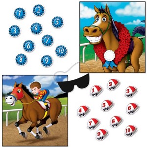 Beistle Horse Racing Party Games, 19" x 17.5", (4/Pkg) Multicolored - 1 of 2