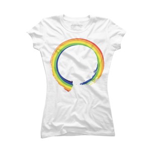 Adult Design By Humans Pride Rainbow Enso Symbol By RockNRawrl T-Shirt - 1 of 2