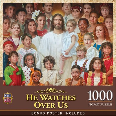 MasterPieces 1000 Piece Jigsaw Puzzle - He Watches Over Us - 19.25"x26.75"