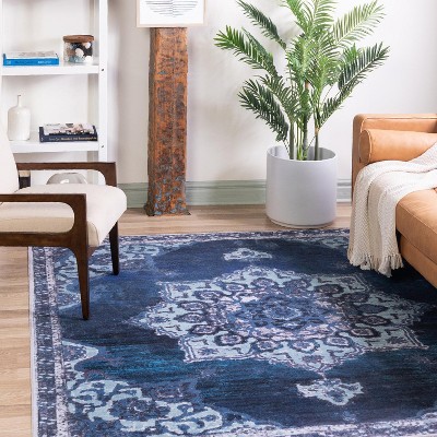 Unique Loom Renaissance Roma Border Washable Indoor Flatweave Woven Area Rug