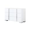 Sapphtopaz Modern 6 Drawer Dresser for Bedroom, Mirrored Dresser with Metal Handles, Elegant Storage Cabinet for Bedroom, Entryway - 3 of 4
