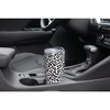 Elanze Designs 20 oz Stainless Steel On the Go Insulated Travel Tumbler With Push Top Lid, Black Cheetah Leopard Print White - 3 of 4