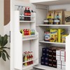 71" Kitchen Pantry Storage Cabinet with 4 Doors, 1 Drawer, 2 Adjustable Shelves, Freestanding Cupboard for Kitchen, Dining Room and Living Room - 4 of 4