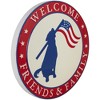 Northlight Welcome Friends and Family Patriotic Dog Metal Wall Sign - 13.75" - 4 of 4