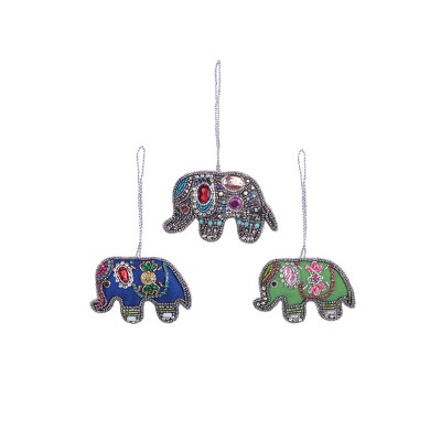 Gallerie II Elephant Beaded Ornament A/3