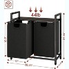 Laundry basket organizer with shelves and 2 detachable bags, for dirty laundry baskets in the laundry room, bathroom, and dormitory - 2 of 4