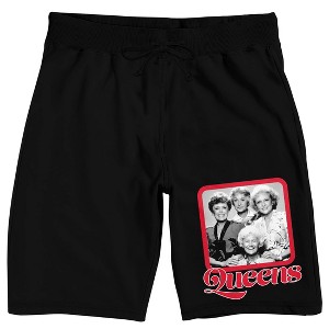 Golden Girls Queens Men's Black Graphic Sleep Shorts - 1 of 4