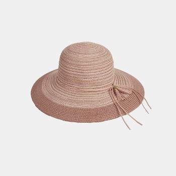 Women's Pink Tassel Round Straw Hat - Cupshe