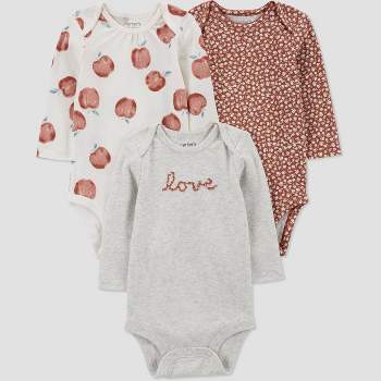Carter's Just One You® Baby Girls' 3pk Long Sleeve Bodysuit