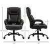 Vynxaria Big and Tall 400lbs Executive Office Chair with Wide Seat, Computer Desk Chair with High Back PU Leather Ergonomic - 3 of 4
