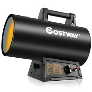 Costway 60000 BTU Portable Propane Forced Air Heater Overheat&Cut-off Protection Outdoor - 1 of 4
