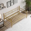 Homhougo Twin Size Daybed Frame, Metal Sofa Bed Frame, Heavy Duty Metal Slats Gold - 4 of 4