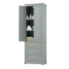 TIRAMISUBEST Tall Storage Cabinet with Three Drawers for Bathroom/Office, Grey - 4 of 4
