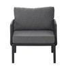 Chic Crate-Outdoor Patio Club Chair Modern Deep Seating with All-Weather Waterproof Thick Cushions for Porch, Balcony, Backyard - Black & Dark Gray - 4 of 4