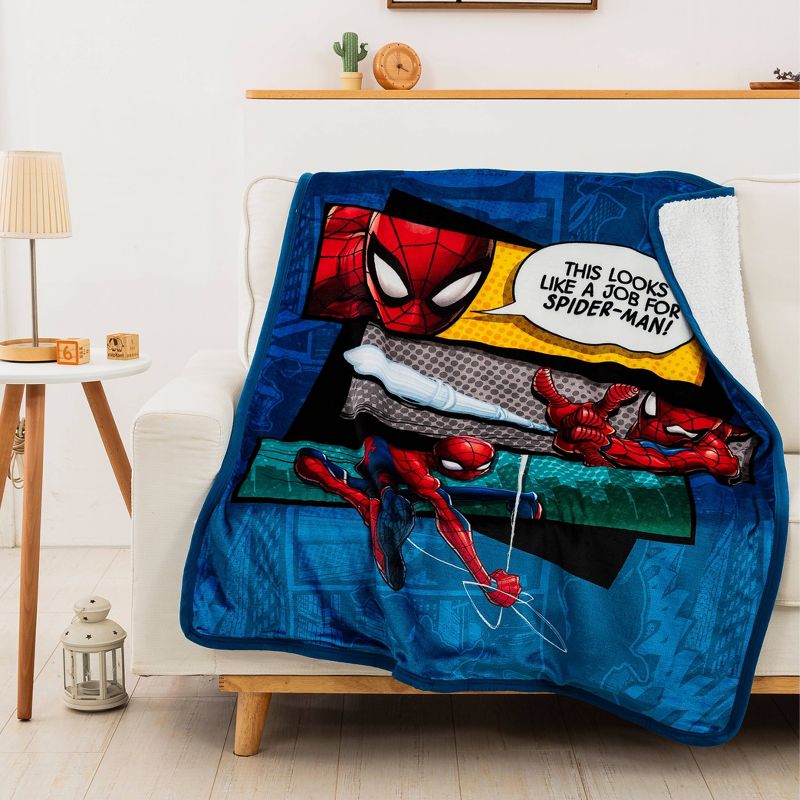 40&#34;x50&#34; Spider-Man This Looks Kids&#39; Throw Blanket Silk Touch, 3 of 7