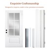 Wooakway 36"W*80"H 6-Lite Exterior Frosted Glass Prehung Front Entry Door Primed Interior Fiberglass Entrance Door - 4 of 4