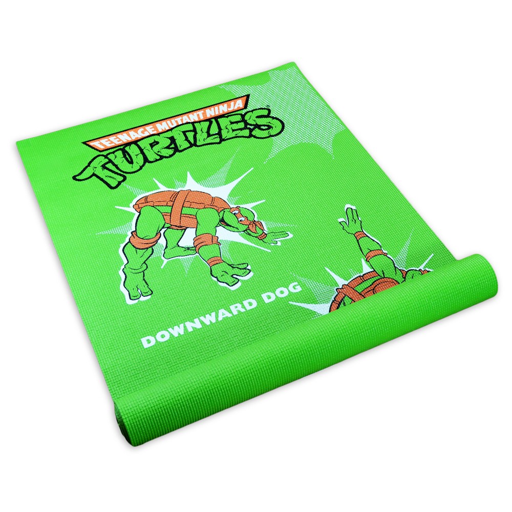 UPC 853123004000 product image for Teenage Mutant Ninja Turtles Retro Michelangelo Kids' Yoga Mat - Light Green (4m | upcitemdb.com