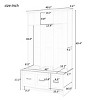 Modern Entryway Hall Tree With 3 Shelves And 3 Drawers,Hall Tree With Bench,Hall Tree With Storage For Hallway,Entryway,Living Room-Cuddlewood - 4 of 4
