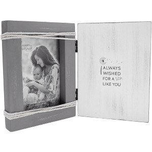 Pavilion Gift Company - Son Like You - 5.5" x 7.5" Hinged Sentiment Frame (Holds 4" x 6" Photo) - Single Image Frames - 1 of 4