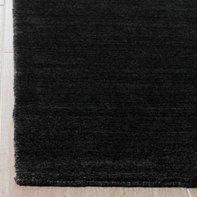 Anthracite Hand-Knotted Wool and Viscose 3' x 5' Rug