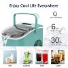 ZAFRO Ice Makers Countertop, Portable Ice Machine Maker with Handle, Self-Cleaning, 26Lbs/24H, 9 Cubes Ready in 6 Mins, (Green) - 4 of 4