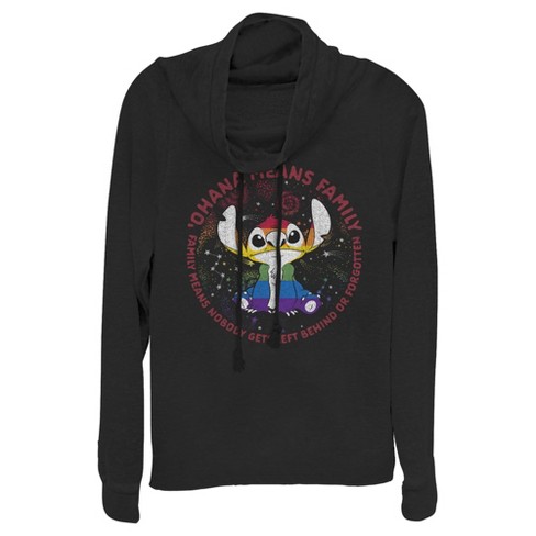 Adult Lilo & Stitch Ohana Rainbow Pride Cowl Neck Sweatshirt - image 1 of 4