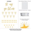 Big Dot of Happiness Golden Birthday - Happy Birthday Party Letter Banner Decoration No-Mess Real Gold Glitter Stay Golden Banner Letters - 3 of 4