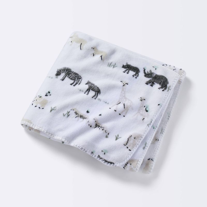 Plush Two by Two Baby Blanket - Animals - Cloud Island&#8482;, 1 of 6