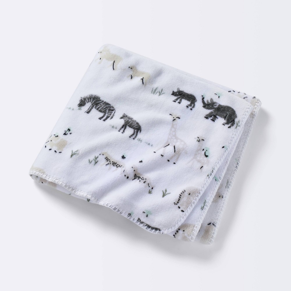 Photos - Children's Bed Linen Plush Two by Two Baby Blanket - Animals - Cloud Island™