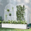 PexFix Arched Outdoor Metal Trellis with Planter Box - 2 of 4