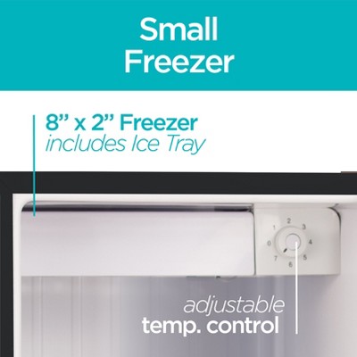 BLACK+DECKER Compact Refrigerator 1.7 Cu. Ft. with Door Storage, Black