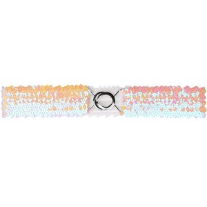 Allegra K Women's Stretchy Skinny Shinny Sequins Decor Elastic Dresses Waist Belts 64cm/25.19" One Piece - 1 of 4