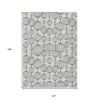 Graphite Gray And Silver Geometric Washable Indoor Outdoor Area Rug - 3 of 4