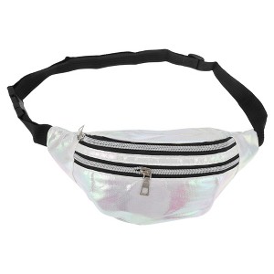 Unique Bargains Stylish Multi-Color Iridescent Holographic Sports Waist Bag 1 Pc - 1 of 4
