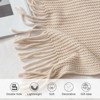 Aoibox Soft Boho Decor Throw Blanket for Couch & Bed, Cozy White Chenille Knitted Farmhouse Lightweight Throw for All Seasons - 4 of 4