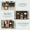 Hall Tree Shoe Bench Industrial 6 in 1 Coat/Shoe Rack with 5 Hooks - 4 of 4