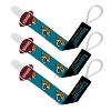 BabyFanatic Officially Licensed Unisex Baby Pacifier Clip 3-Pack NFL Jacksonville Jaguars - 2 of 3