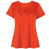 Collections Etc Beautiful Lace Trimmed Top - 2 of 4
