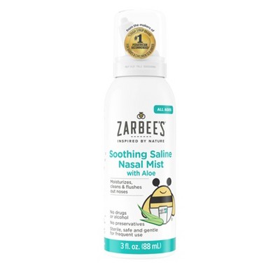 Zarbee's Naturals Soothing Saline Mist with Aloe - 3 fl oz