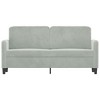 vidaXL Sofa Chair Upholstered Single Sofa Armchair for Living Room Velvet - Light Gray 55.1" - 2 of 4