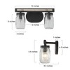 LNC Aries Traditional Mason Jar Vanity  Lights,Black and Rustic Brown/Black and Antique  Brown/Black and Light Gray, 2 Light/ 3 Light/ 4 Light - 3 of 4