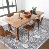 Washable Vintage Floral Area Rug, Low Pile Non-Slip Soft Floor Carpet for Living Room Bedroom Playroom Nursery - 3 of 4
