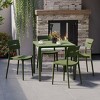 WestinTrends Playa 5-Piece Outdoor Metal Frame Dining Table Patio Set with Stackable Patio Dining Chairs - 2 of 4