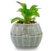Silver Buffalo Star Wars Death Star 3-Inch Ceramic Mini Planter With Artificial Succulent - 2 of 4